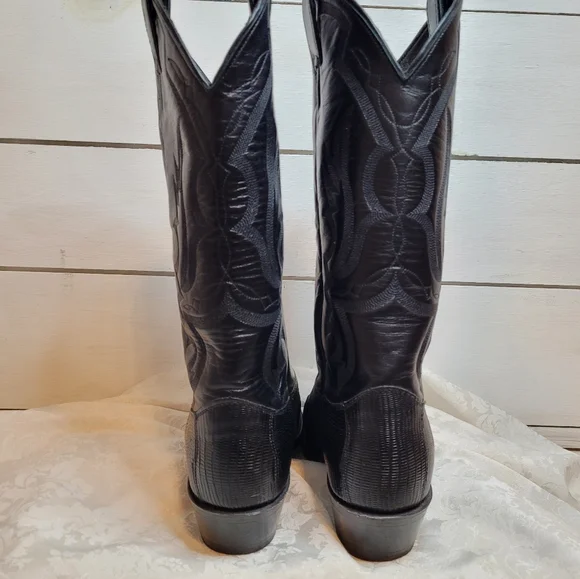 Justin exotic black lizard western boots size 7EEE style 8105 Justin Boots | Shoes | Justin Exotic Black Lizard Western  main image 2